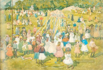 Maurice Prendergast Painting - Primero de Mayo en el Parque Central Maurice Prendergast